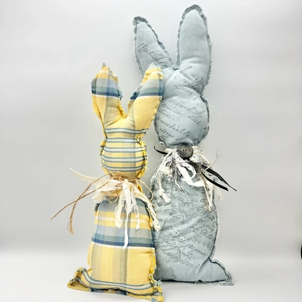 Handmade Easter Bunny Plush Dolls Decor